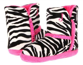 Justin Girls Youth NEW Zebra 5750662 Black Pink Slippers House Shoes 