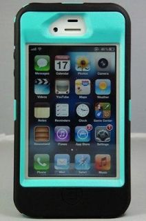 Otterbox Authentic New iPhone 4/4S Defender Series Black/Teal NEW In 