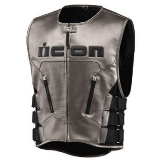Icon Mens Hayabusa Regulator Vest Stainless Large/XL