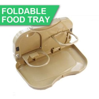 FH 1007 Car Seat Portable Food and Drink Tray Beige