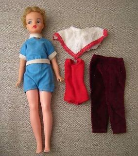 Vtg Ideal / Reliable TAMMY DOLL with CLOTHES Lot Velvet Pants Red 
