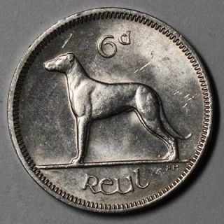 1969 IRELAND BU 6 pence (IRISH Wolfhound) LAST YEAR Issue