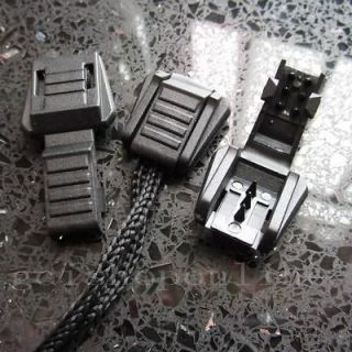 12 or 25 or 50 or 100 zipper pulls black plastic cord lock ends zip 