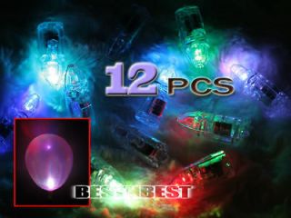 12 Blinking LED Balloon Party Lights Lamp Paper Lanterns Wedding 