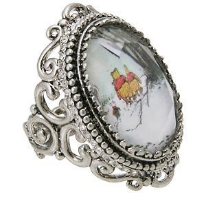 Disney Couture Winnie the Pooh & Piglet Classic Artwork Ring