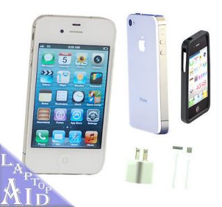 Permanent Unlocked Apple iPhone 4S 32GB White OS 6.0 Works Great Free 