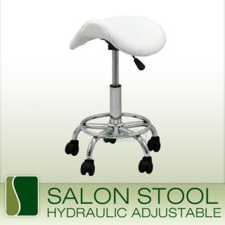 Hydraulic Adjustable Height Saddle Stool Chair Facial Salon Massage 
