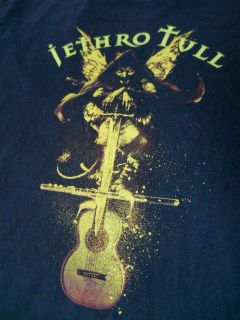 Jethro Tull 2007 Denmark Canada USA Tour T Shirt Black Large Guitar