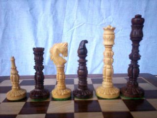 Chess Set Wooden Tower Design, King 4Indian Classica lHandicraft Item 