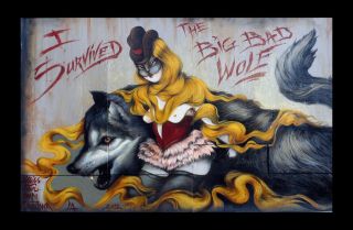 Miss Van  I Survived the Big Bad Wolf   Graffiti Urban street art 24 