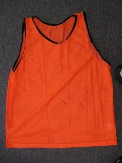 SET of 6 SCRIMMAGE VESTS PINNIES SOCCER YOUTH ORANGE ~ NEW