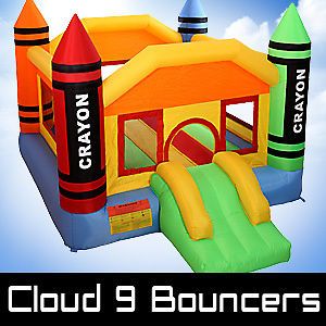 Newly listed Mini Crayon Bounce House Inflatable Bouncer Moonwalk 
