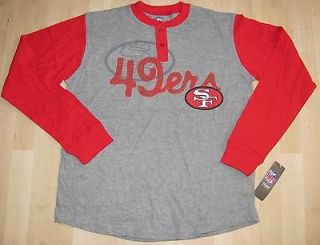 San Francisco 49ers Long Sleeve Shirt Knit 2 button Mens 2X New NFL 