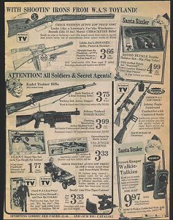 1968 ad G I Joe Giant Army Jeep Searchlight Bonaza Little Joe Gun 