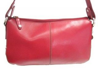 lamarthe red leather shoulder handbag