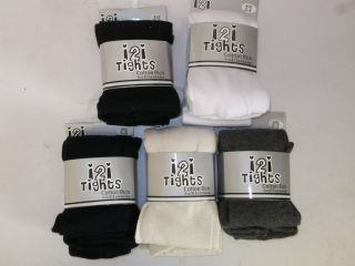 GIRLS TIGHTS AGES 2/3, 3/4, 5/6, 7/8 YEARS (CHOOSE COLOUR I2I PLAIN)