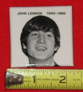 John Lennon Tribute Hat Pin Button The Beatles