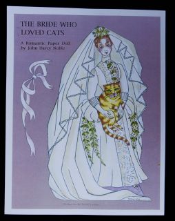   BRIDE WHO LOVED CATS A ROMANTIC PAPER DOLL TOY by John Darcy Noble