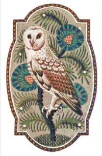 OWL ART NOUVEAU ~ Counted Cross Stitch Fine Art Pattern