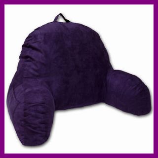 purple micro suede comfort back bed rest support pillow time