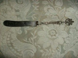 BUTTER KNIFE MINIATURE ornate Victorian English Silver? mini filigree 