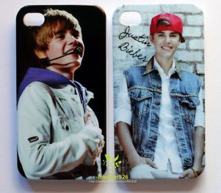 Justin Bieber Hard Back Case Cover for iphone 4 4S with Signature 2PCS 