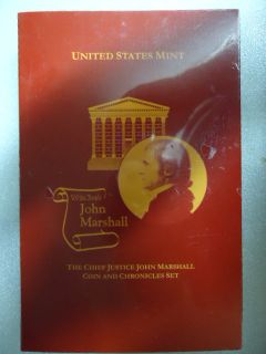 2005 JOHN MARSHALL COIN & CHRONICLES SET SEALED US MINT 90% SILVER 