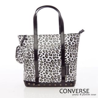 bn converse leopard print hand shoulder bag white