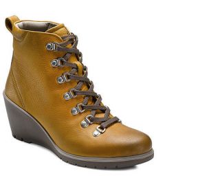 ECCO Womens ADORA MOUNTAIN Saffron Brown Leather Wedge Boot 232533 