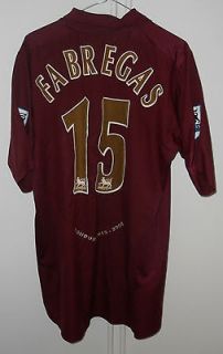 Cesc Fabregas Arsenal match worn shirt 2005 06 Premier League