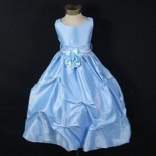 new toddler blue flower girl dress sz 2 2t