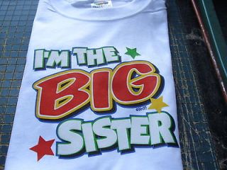 THE BIG SISTER KIDS BRAND NEW T  SHIRT SIZE X SMALL THUR LARGE