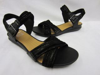 clarks roof dance black leather ladies sandals d fitting more