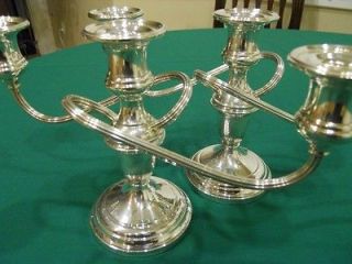 two s kirk son sterling silver 3 lite candelabras time