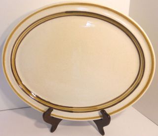 Erin Stone Brendan Arklow Ireland Pottery Oval Platter 13 1/2 by 10 3 