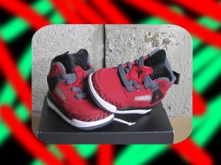 Nike Air Jordan Spizike TD TORO BRAVO Red Black White Grey 3 new 