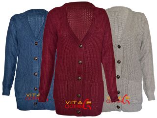   Grand Dad Cable Knitted Cardigan with Elbow Patches Knitwear Top
