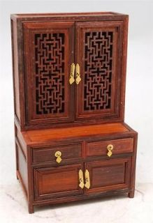   Carved Rosewood Display Cabinet / Dresser   Apprentice Furniture