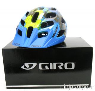   Giro HEX Blue/Bright Yellow Cloud Nine MTB Helmet MEDIUM MSRP $90 New