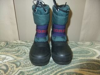 sorel kids tp snow ski boots size 9 very nice