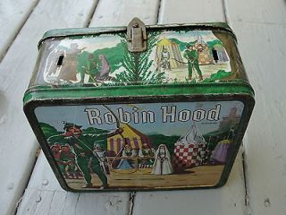 1956 robin hood lunch box missing handle 