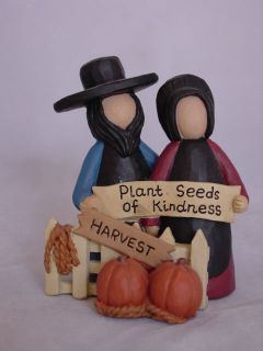 amish harvest plant seeds of kindness figurine new  