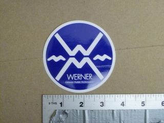 werner paddles blue logo sticker decal  2