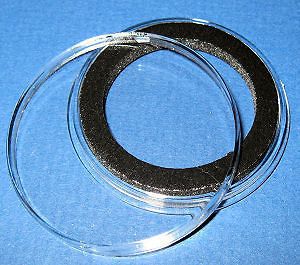 25 Black Ring AirTite Coin Holders for Silver Dollars   38mm