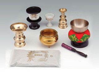 New Japanese Butsugu Buddhist Altar 7 Fittings Articles Set for 