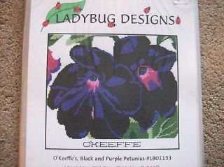 15% Off Ladybug Designs Chart   O Keefes Black and Purple Petunias