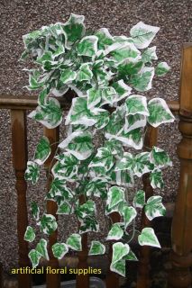 TRAILING IVY BUSH LARGE (144 LEAVES) VARIEGATED artificial hanging 