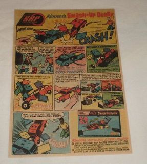 1972 ssp kenner smash up derby cartoon ad page time