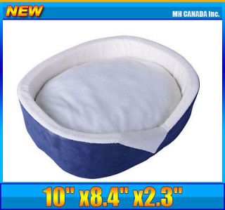 Round 25 Pet Bed Dog Bed Cat Bed with removable Mat Pet Sofa Blue 