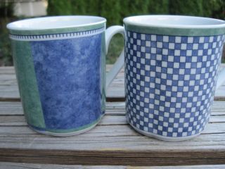 Villeroy & Boch Switch 3 Set of 2 Coffee Cups Mugs Costa Castell Blue 